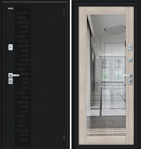 Товар Дверь Браво Thermo Флэш Декор-2 Букле черное/Cappuccino Veralinga DIS006773