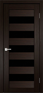 Товар Межкомнатная дверь Легенда X-4 тон Венге Остекление Лакобель черное
