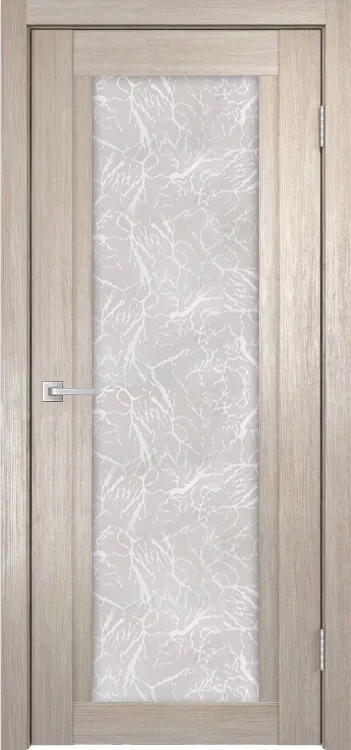 Фото Межкомнатная дверь Легенда К-11 тон Кремовая лиственница Остекление Гранит прозрачный